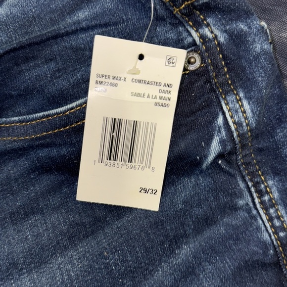 BUFALO JEANS SUPER MAX X CONTRASTED AND DARK DENIM SIZE 29/32 - Picture 7 of 16